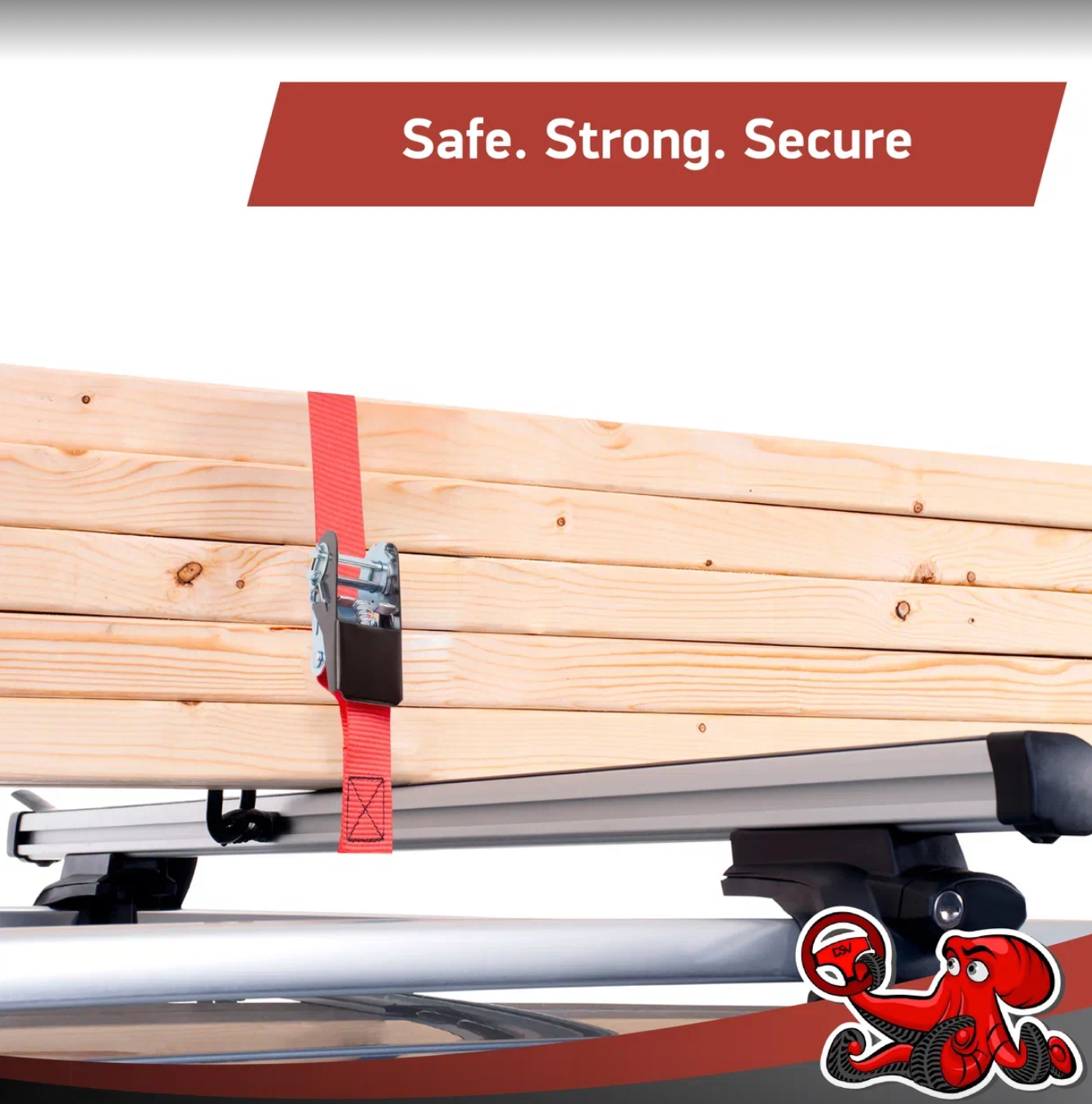 Ratchet Tie Down Strap (1PK) 1" x 10' 900 LB Break Strength Cargo