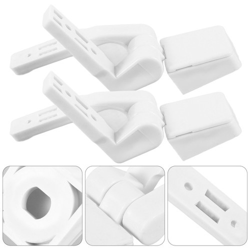 1 2024 Pair Toilet Seat Hinge Kit Plastic Bolts Kit Fits Most Plastic Toilet Seat