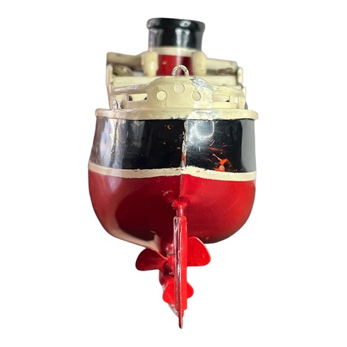 Antique Arnold 8” Ocean Liner 1 Smoke Stack Tin Wind Up Toy NO WINDUP Germany - Picture 4 of 11