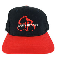 Vtg Garth Brooks Hat Country Music Logo Tour Concert Snap Back Baseball Dad Cap