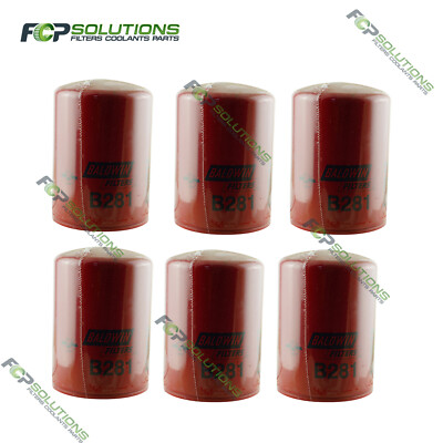 6 x B281 Baldwin oil Filter - Xref W940/37, 122-0550, 4115030, 51087 ...