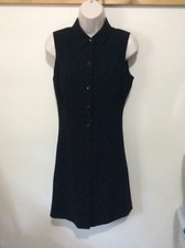 Ann Taylor petite size unknown fully lined button down career sleeveless dress