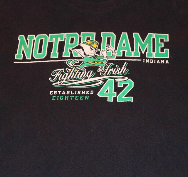 vintage NOTRE DAME Clashmore Mike Leprechaun 1842 FOOTBALL T SHIRT | eBay