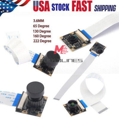 OV5647 Camera Module 5MP 65°-222° Wide-angle Lens For Raspberry Pi 3/4 3B+ USA