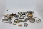 LARGE LOT OF 19 VINTAGE QUARTZ WRISTWATCHES GRUEN-CANNES-TIMEX-GENEVA-ELGIN ++