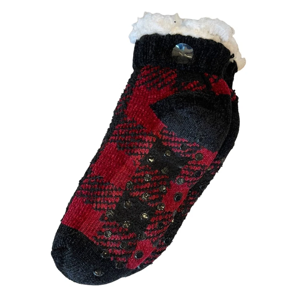 Calcetines Zapatilla Capelli Rojo y Negro Cuadros NUEVO con Etiquetas Foto 2 de 2