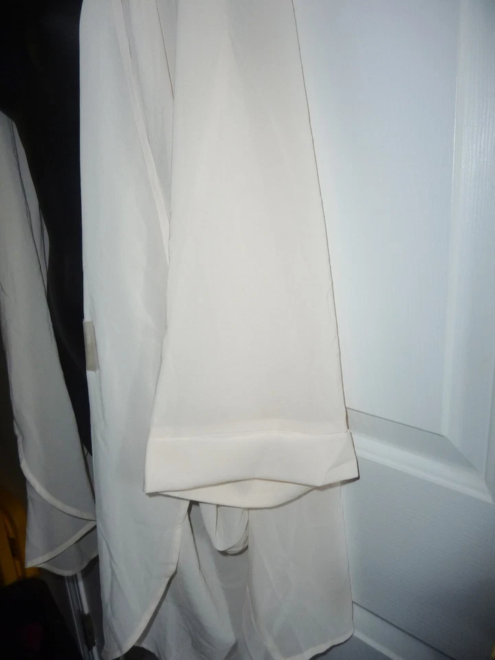 NWT Zenana Solid Ivory Kimono Style Cardigan Short Sleeved Semi Sheer Size 3X - Image 4 of 4