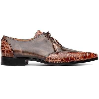 MARCO DI MILANO Anzio Derby Orix / Braunes Alligator Und Kalbsleder Schuhe (12)