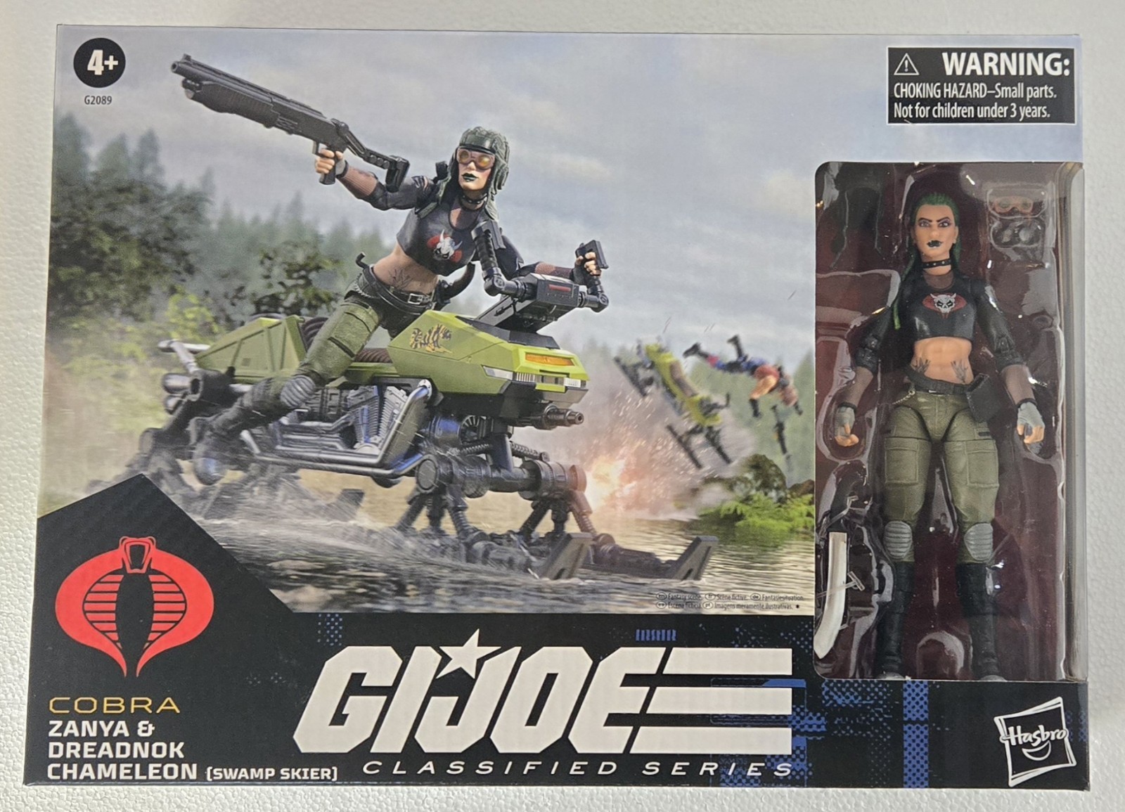 G.I. Joe Classified #194 Zanya Dreadnok Chameleon Swamp Skier Vehicle 6&rdquo; Figure