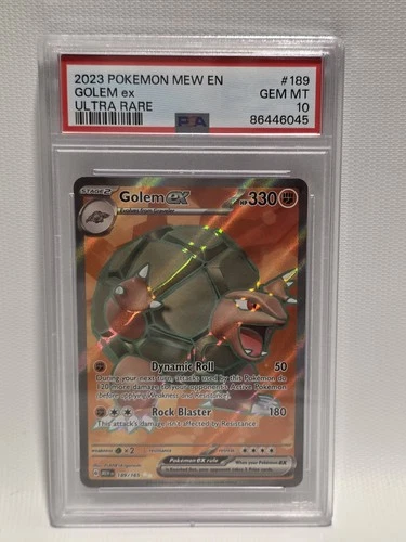 Golem ex 189/165 PSA 10 Pokemon SV: 151 Ultra Rare