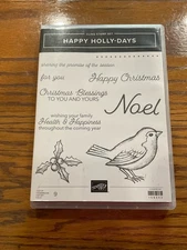 Stampin Up Happy Holly Days Stamps And Holly Border Punch 