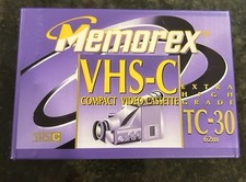 Memorex TC-30 VHS-C TAPE Extra High Grade EHG 30min Compact Video SEALED TC 30