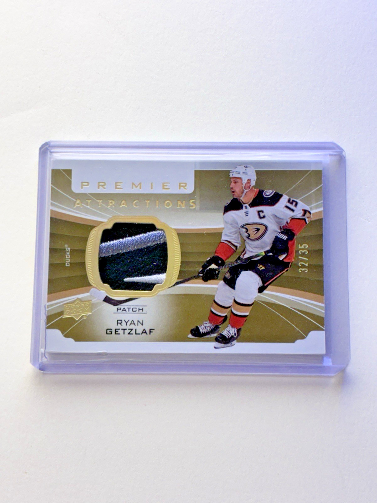 2020-21 Upper Deck Premier Ryan Getzlaf Premier Attractions Patch /35 PA-RG