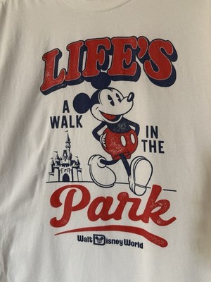Walt Disney World Life s A Walk In The Park Mickey Mouse T-shirt Adult Small