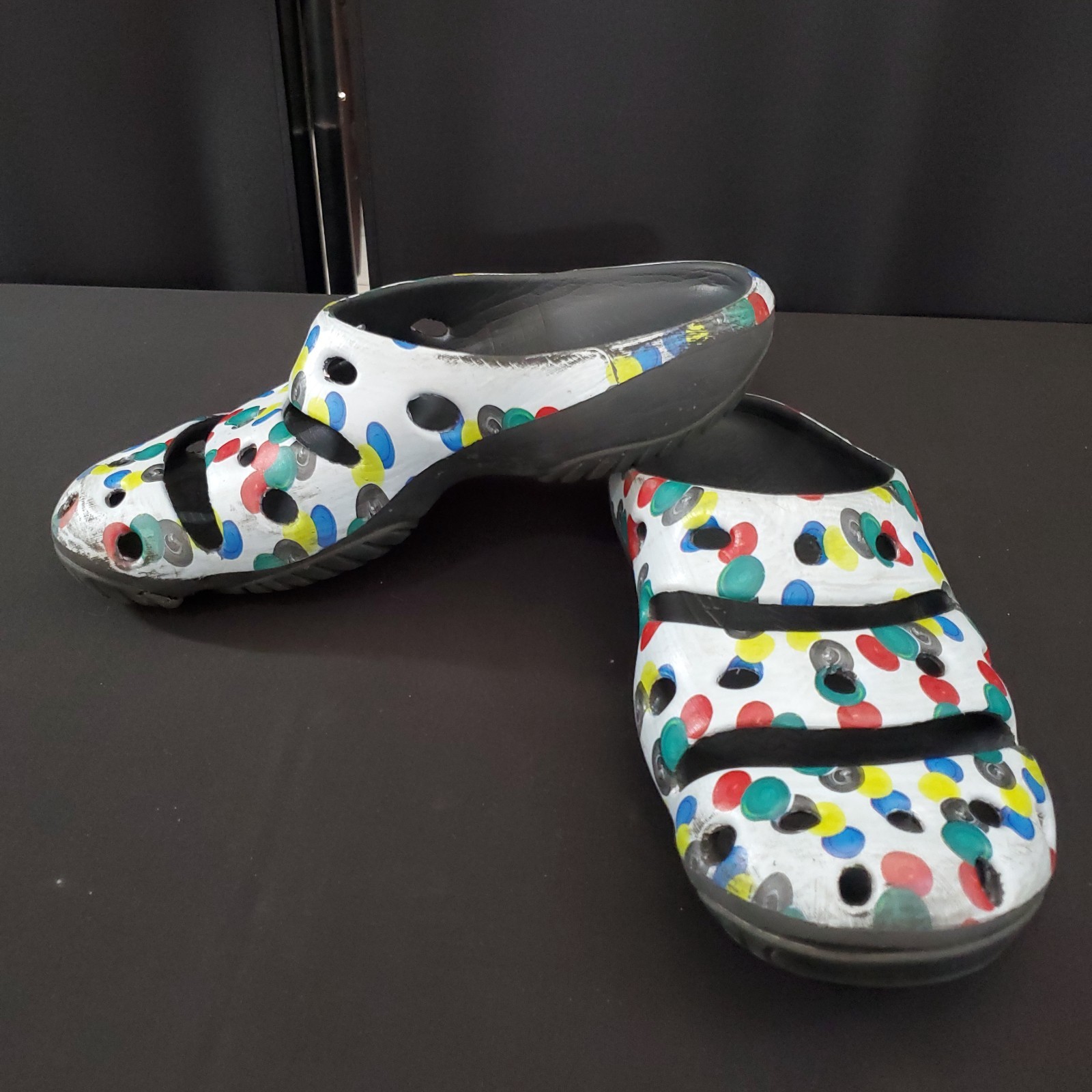 Sandali KEEN da uomo Yogui Arts taglia 13 multicolore slip on punti sincronizzati scarpa comoda