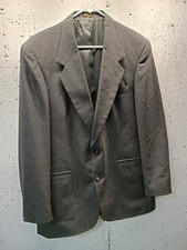 vtg Towncraft Blazer Jacket Grey Herringbone Wool/Lambswool Blend Sport Coat 42L