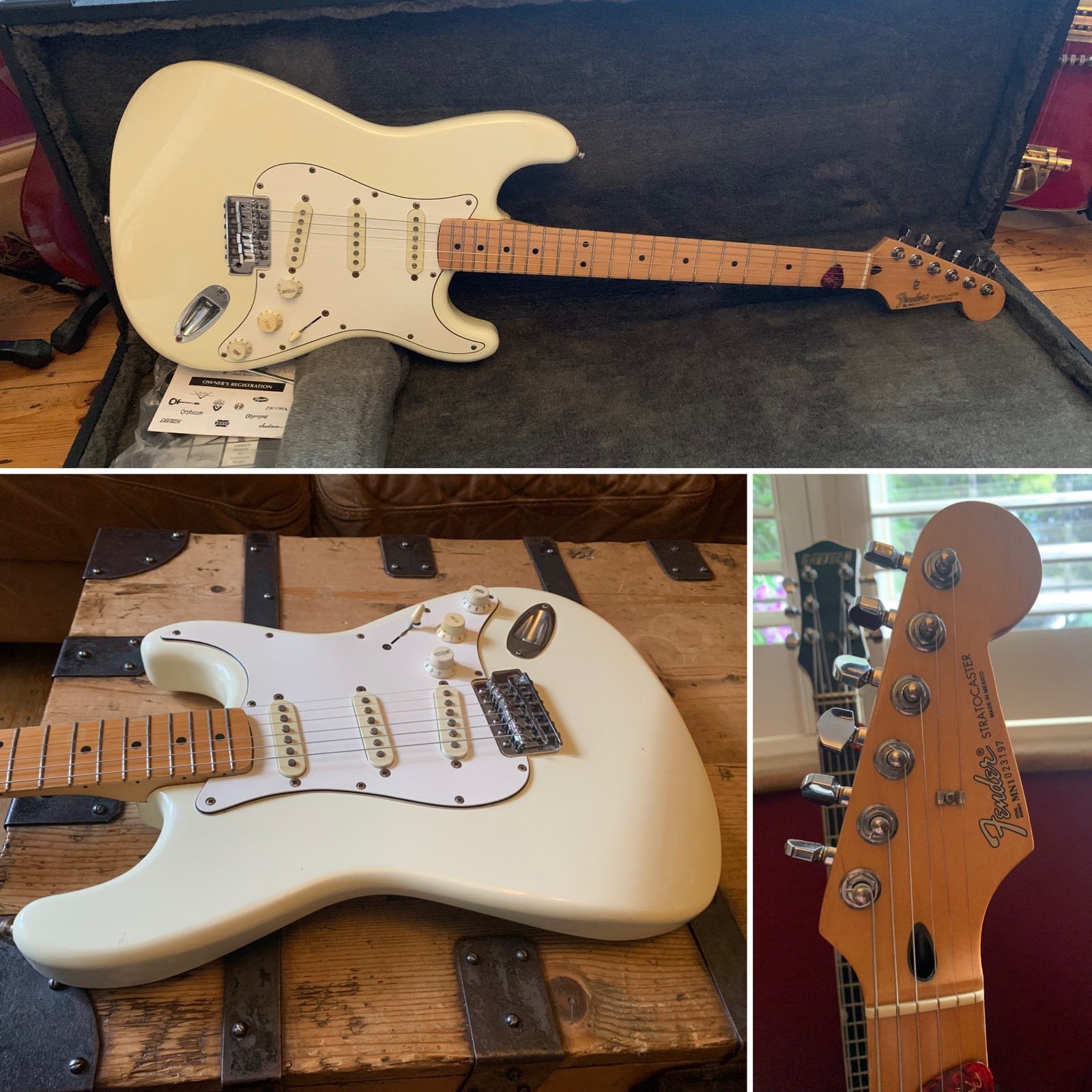 Vintage 1991 Fender Stratocaster MIM & Hard Case Amazing Condition Strat Guitar.