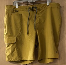 DULUTH TRADING - MEN 40 - MUSTARD CARGO POLYESTER BLEND SWIM TRUNKS BOARD SHORTS