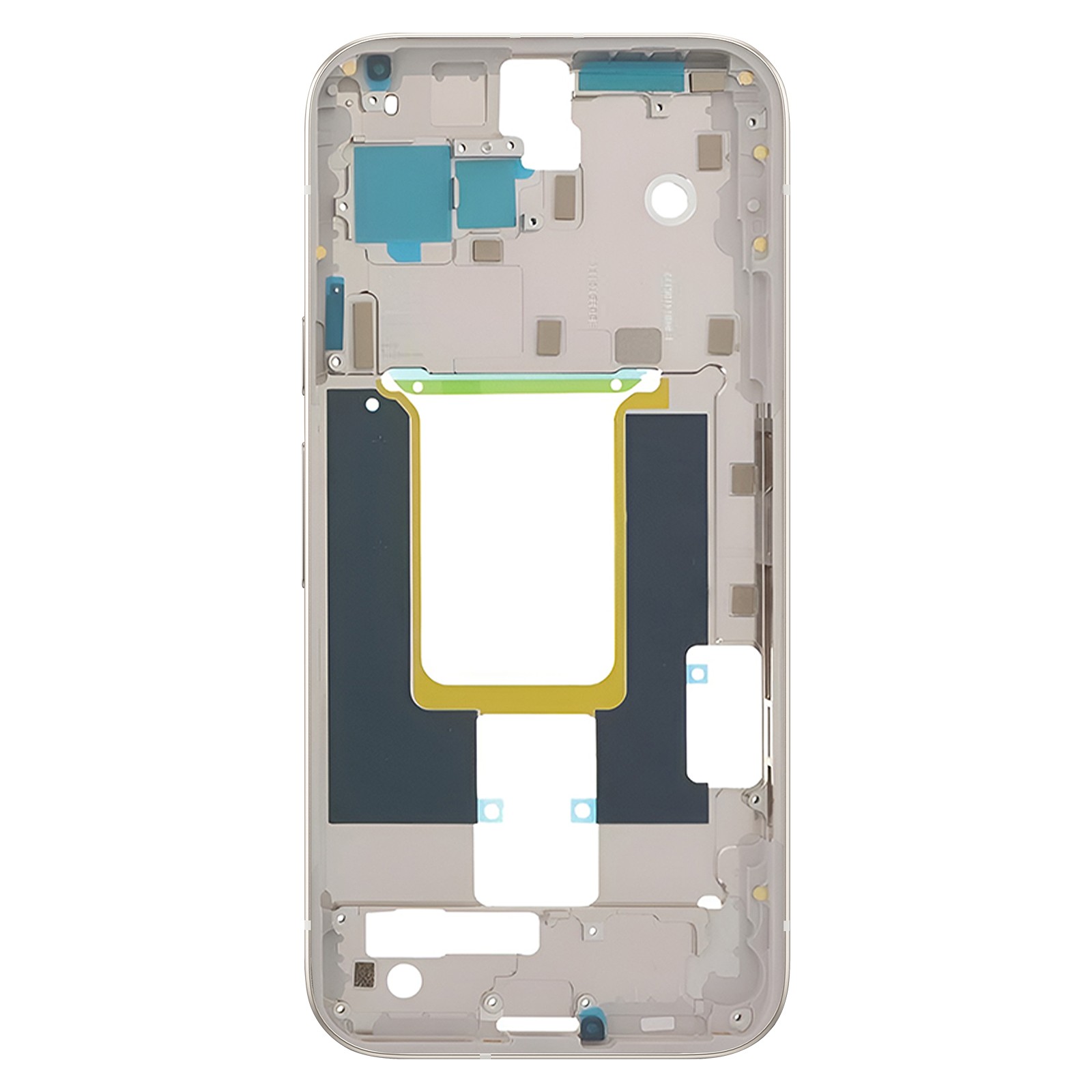 Châssis Central Google Pixel 9a Blanc Service Pack de Remplacement Alun