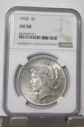 NGC AU-58! 1935 PEACE DOLLAR LOOKS BETTER