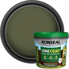 RONSEAL ONE COAT LIFE QUICK DRY GARDEN SHED FENCE PAINT PROTECTOR 5L ALL COLOURS