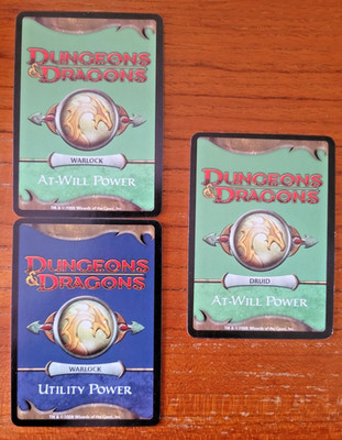 Drei (2x Hexenmeister, 1x Druide) Powerkarten - D&D 4. Edition - WOTC