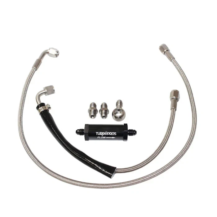 Turbo Oil Feed,Water Line&Support Bracket Kit For Ford Falcon XR6 BA/BF/FG 4.0L - image 3 of 4