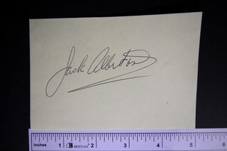 JACK ALBERTSON (1907 1981) (WILLIE WONKA AND THE CHOCOLATE FACTORY) AUTOGRAPH