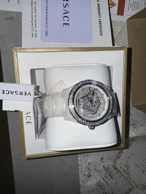 Versace Armbanduhr Damen Luxe Module Diamonte Schwarz Gold Neu Originalverpackt