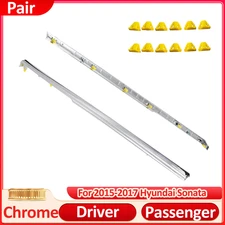 2PCS Fender Molding Trim Chrome Front Left & Right For 2015-2017 Hyundai Sonata