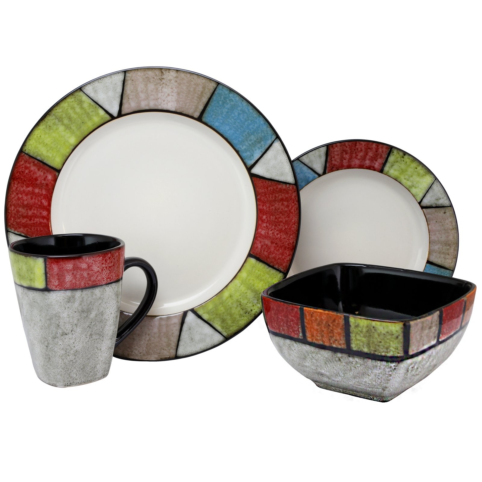 's Country Cottage16 Piece Stoneware Dinnerware Set