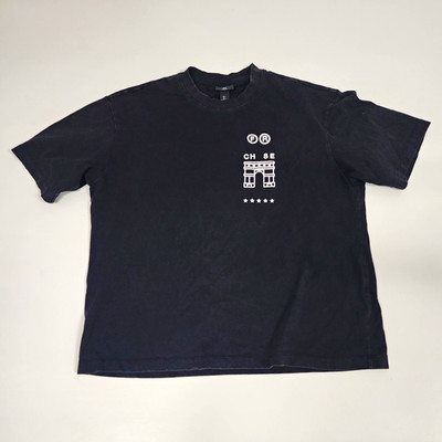 H&M Men's L Black Crew Neck Short Sleeve Double-Sided Paris Graphic Tee