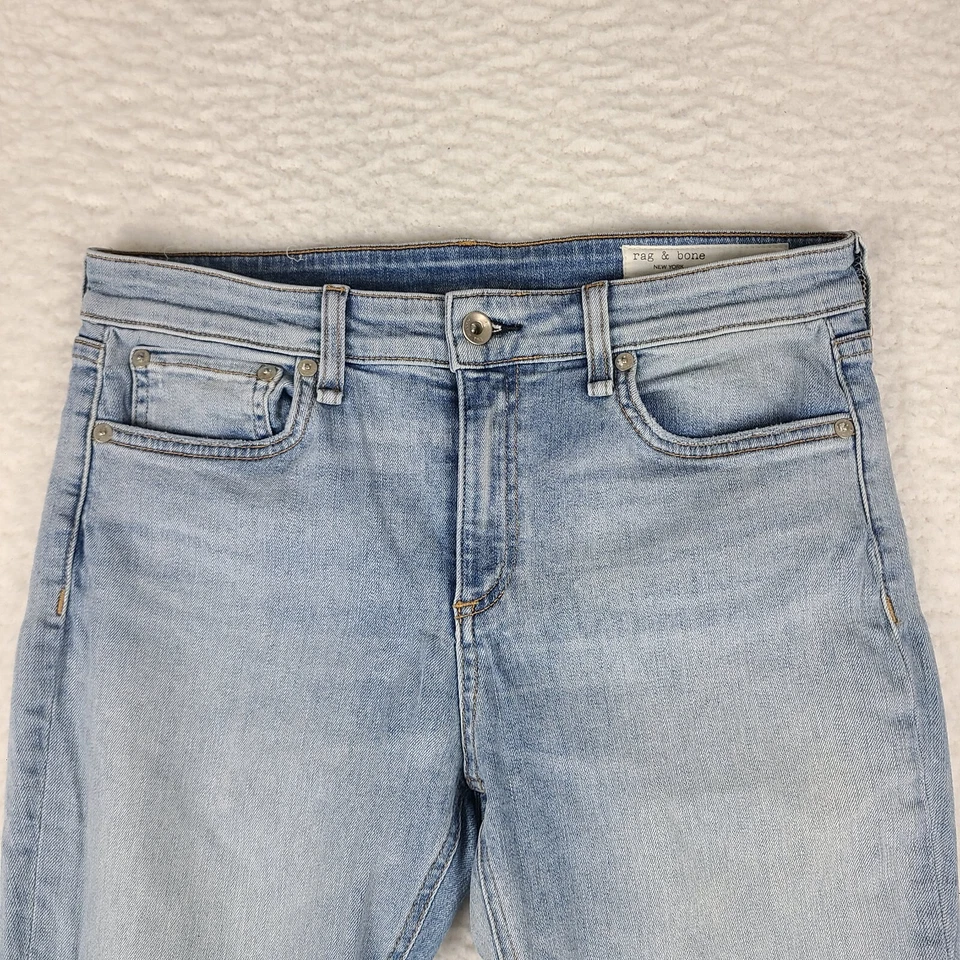 Rag & Bone Jeans Womens 28 Cate Mid Rise Skinny Fray Light Wash Blue - Image 3 of 4