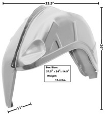 1967-68 Ford Mustang Cabrio Radhaus Komplett Mit WTP - Links Neu