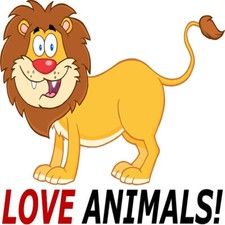 30 Custom Love Animals Lion Personalized Address Labels