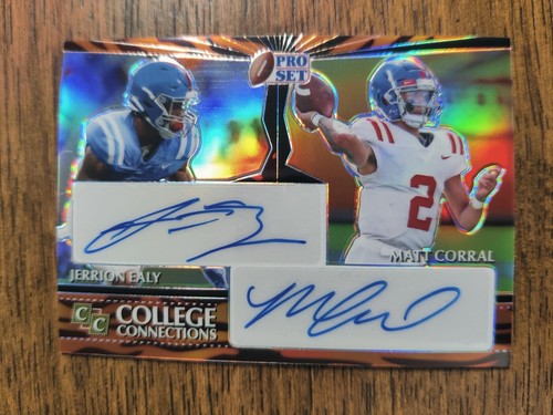 2022 Leaf Metal MATT CORRAL/JERRION EALY 1/1 CC-15 Auto Dual College connections - Picture 7 of 12