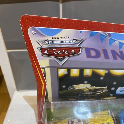 Disney Pixar Cars Race O Rama dinaco blue lightning McQueen & Tex