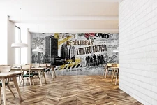 3D Building Pattern 090 Wallpaper Mural Paper Wall Print Indoor Murals CA Sinsin