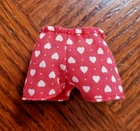 Vintage Barbie Doll Shorts - Pajama Bottoms - Boxers - Heart Pattern CYUTE