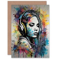 Musik Teen MäDchen KopfhöRer Grunge Emo Geburtstagskarte