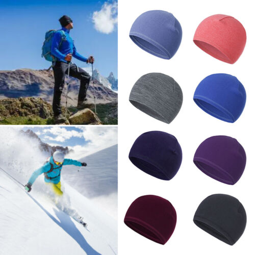 Windproof Beanie Hat Cap Slouch Thermal Winter Warm Ski Fleece Lined Women Men - Picture 1 of 28