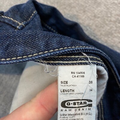 専用ページ② G-STAR Reese Classic Jeans Mens 38x34 Straight Blue Dark Wash