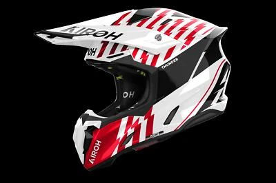 Airoh Twist 3 Thunder Red Gloss Adult MX Helmet Motocross Off-Road Enduro Racing