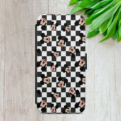 MICKEY MOUSE FLIP FOR IPHONE SAMSUNG HUAWEI PIXEL MINNIE WALLET PHONE CASE COVER - Picture 13 of 18
