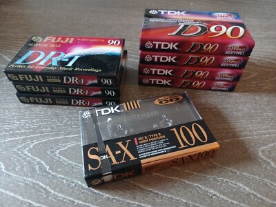 TDK D90 Dynamic Performance  SA-X100 FUJI DR-I 90 Blank Cassette Tapes 
