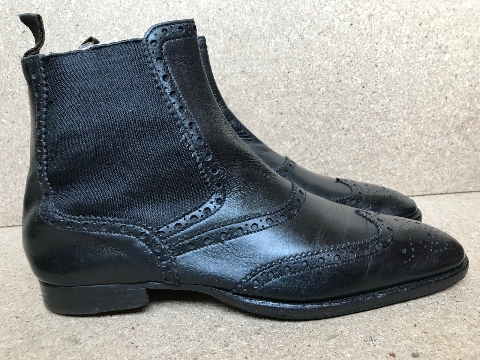 Stivali Yves Saint Laurent Chelsea punta alare neri Made in Italy taglia 40 US 7