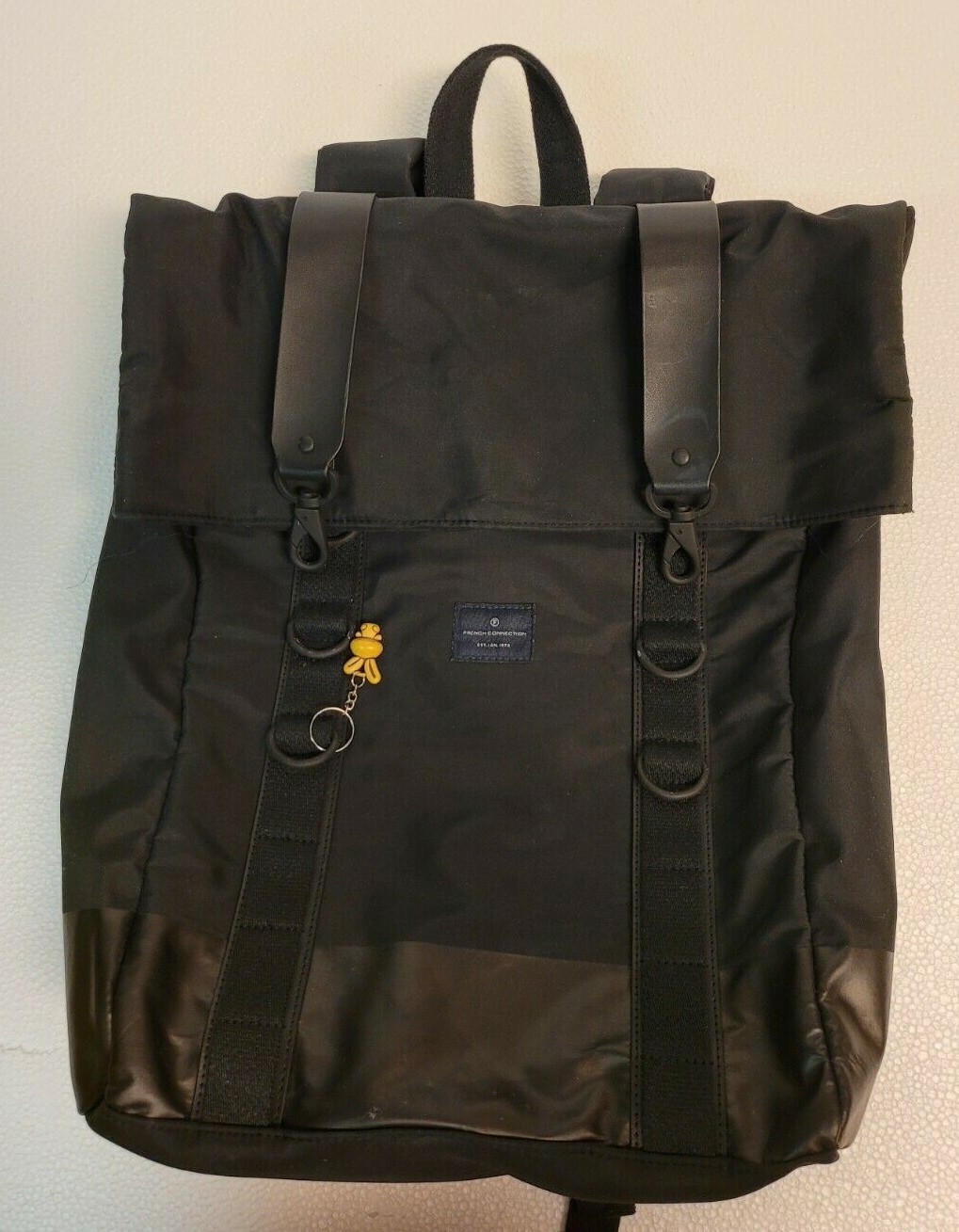 French Connection Backpack Black Knapsack Gem