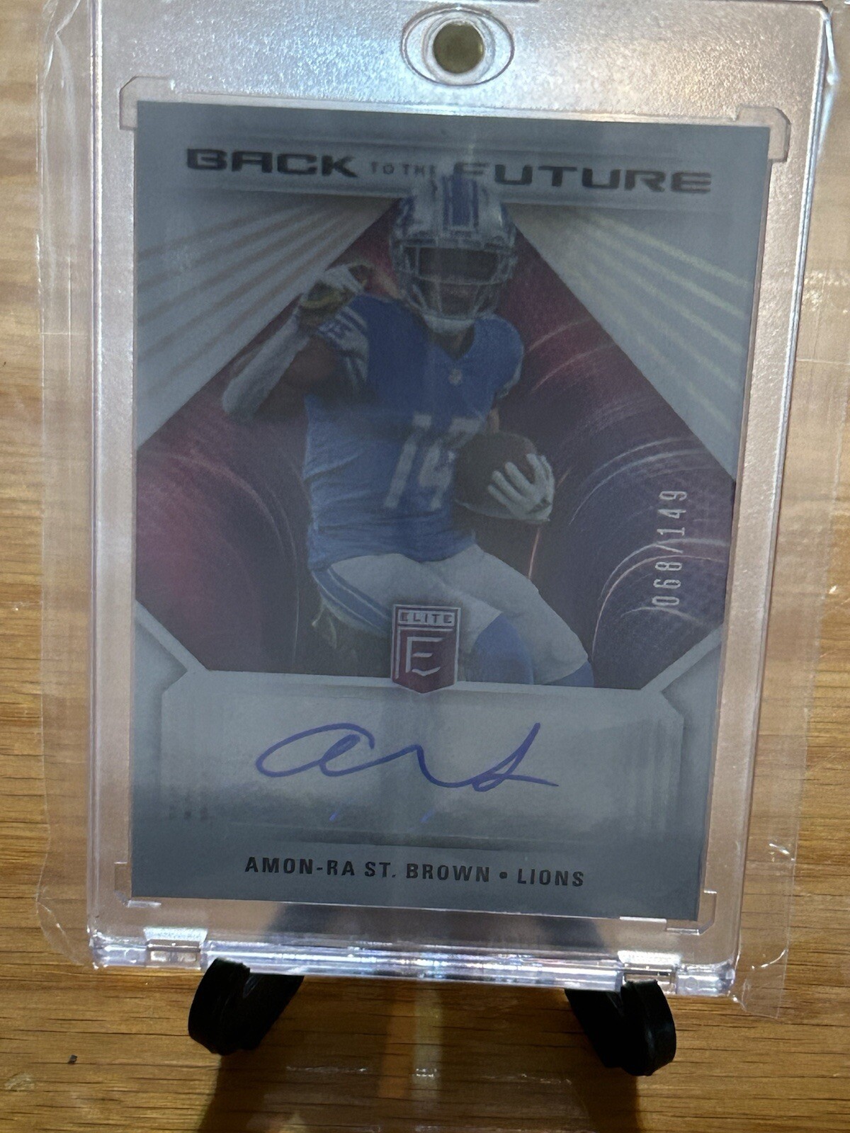 2022 Panini Elite Amon-Ra St. Brown Back To The Future Auto 68/149