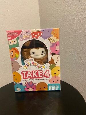 Squishmallows Take 4 Game + Benny Bigfoot Clip, BNWT, UNOPENED Box ~RARE~