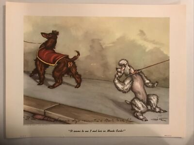 Boris O'Klein Vintage Dirty Dogs Of Paris Print “Seems I Met